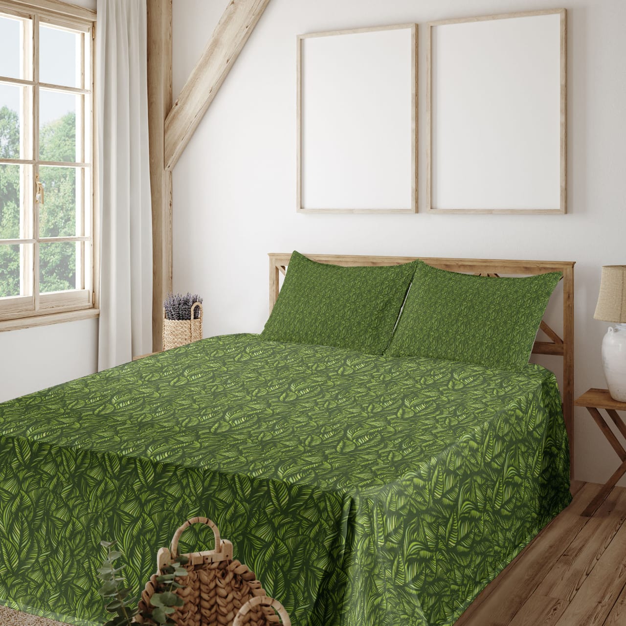 Green super soft bedsheet